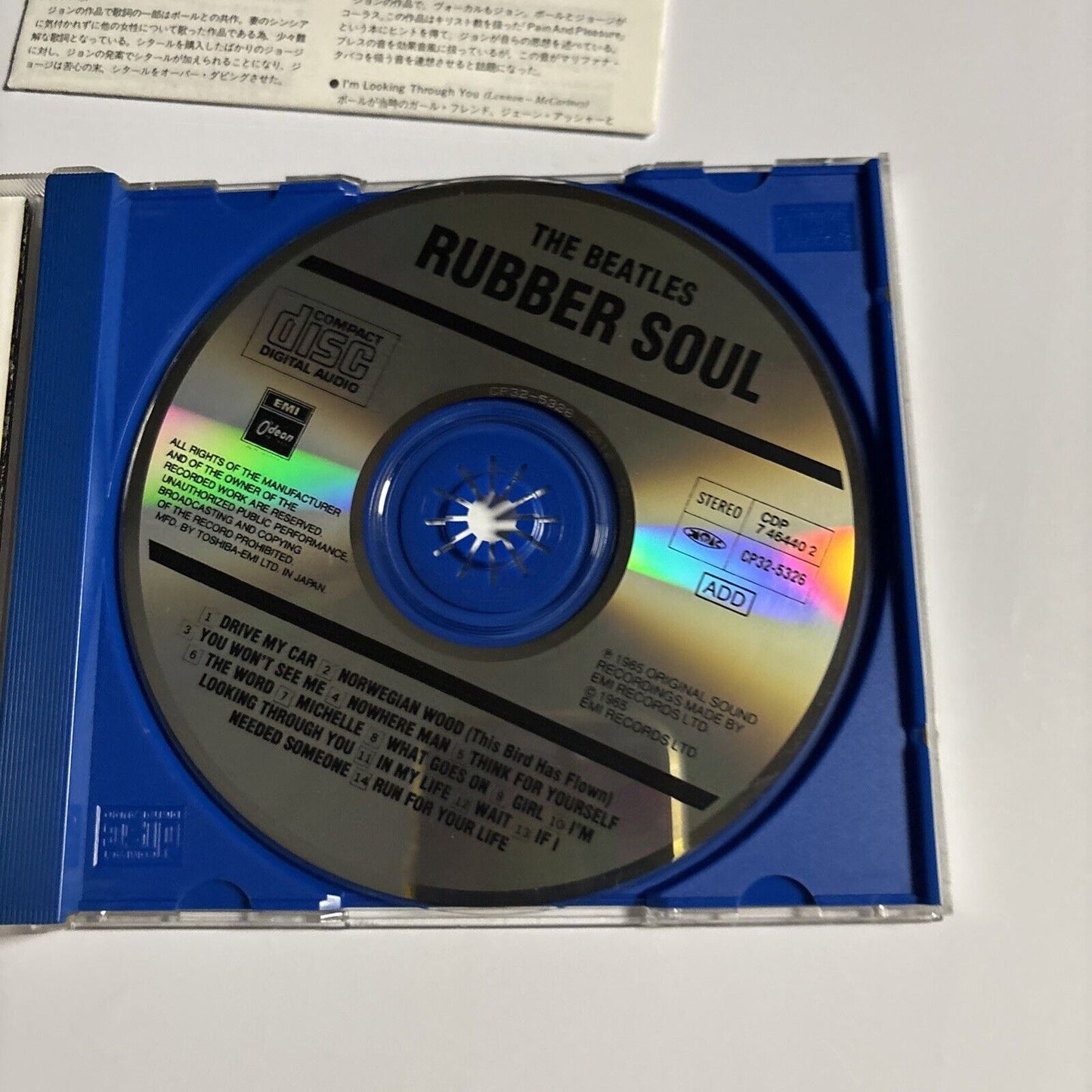 The Beatles – Rubber Soul (CD, 1987) cp32-5326 Japan