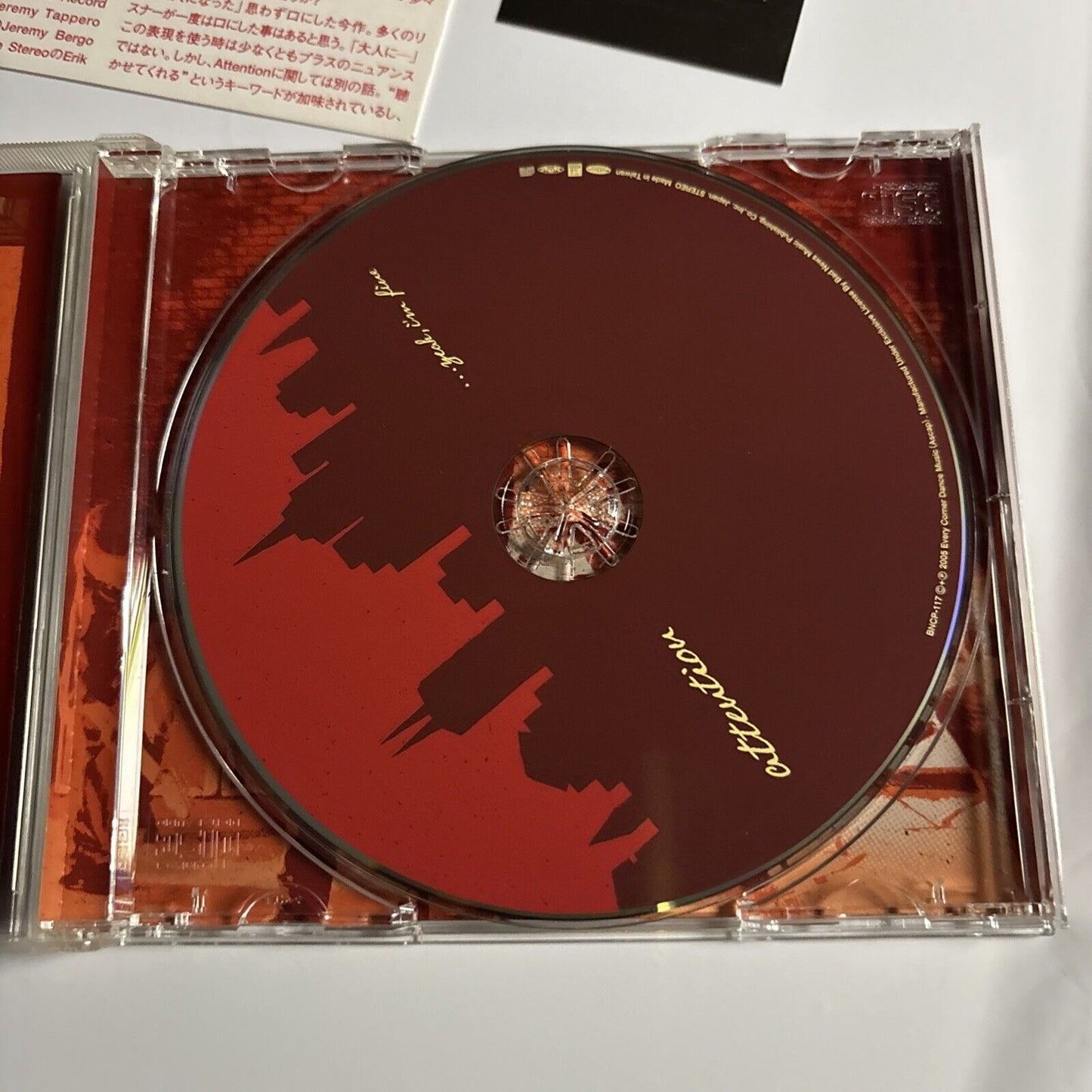 Attention – Yeah, I'm Fine (CD, 2005) bncp-117 Japan obi, sticker