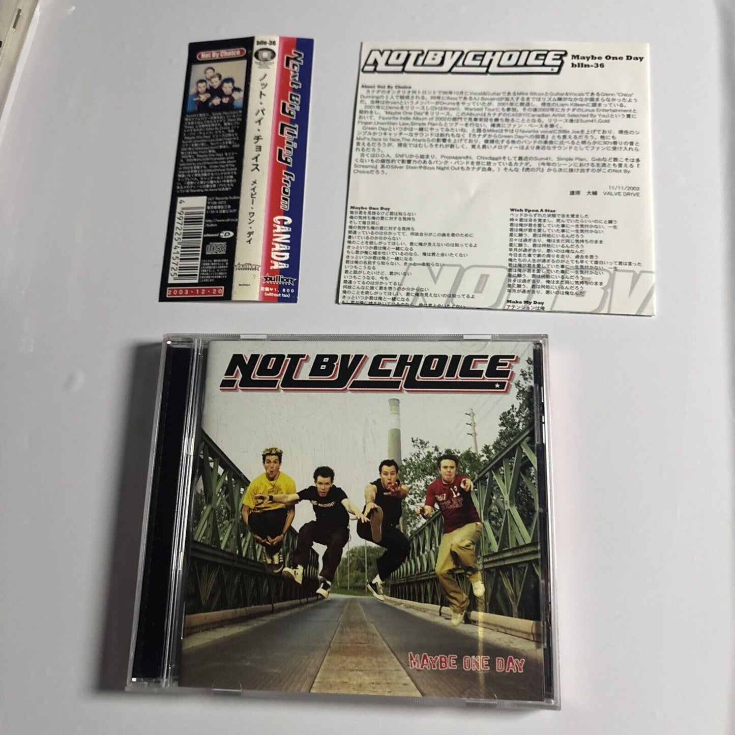 Not By Choice – Maybe One Day (CD, 2003) blln-36 Japan obi