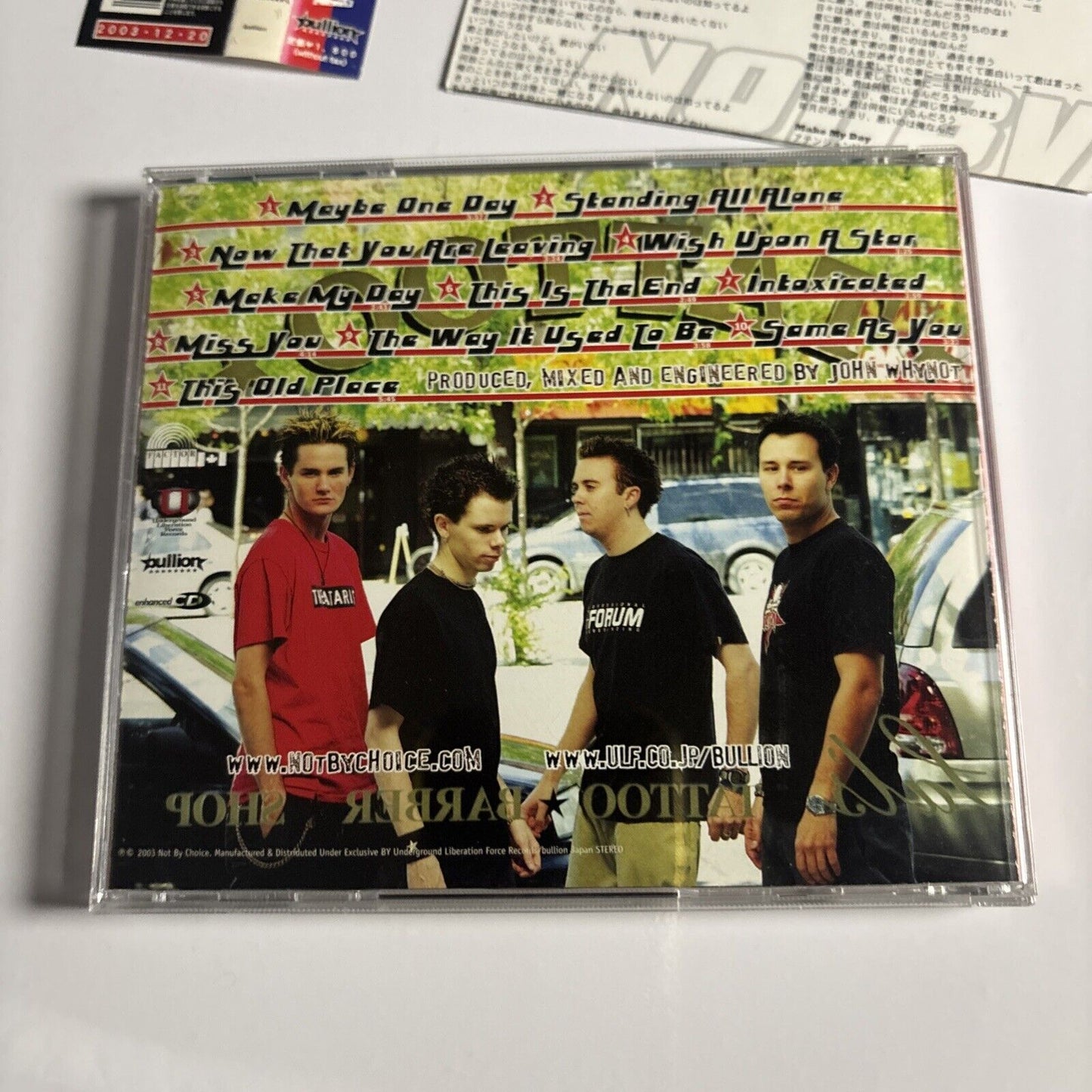 Not By Choice – Maybe One Day (CD, 2003) blln-36 Japan obi