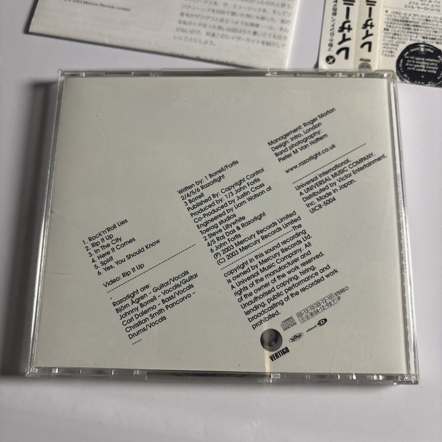 Razorlight – Razorlight! (CD, 2003) uicr-5004 Japan obi
