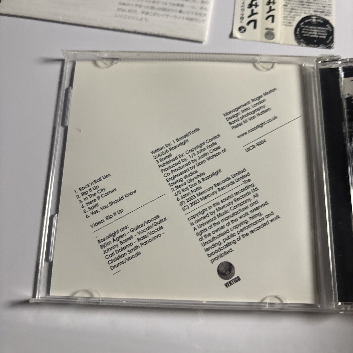 Razorlight – Razorlight! (CD, 2003) uicr-5004 Japan obi