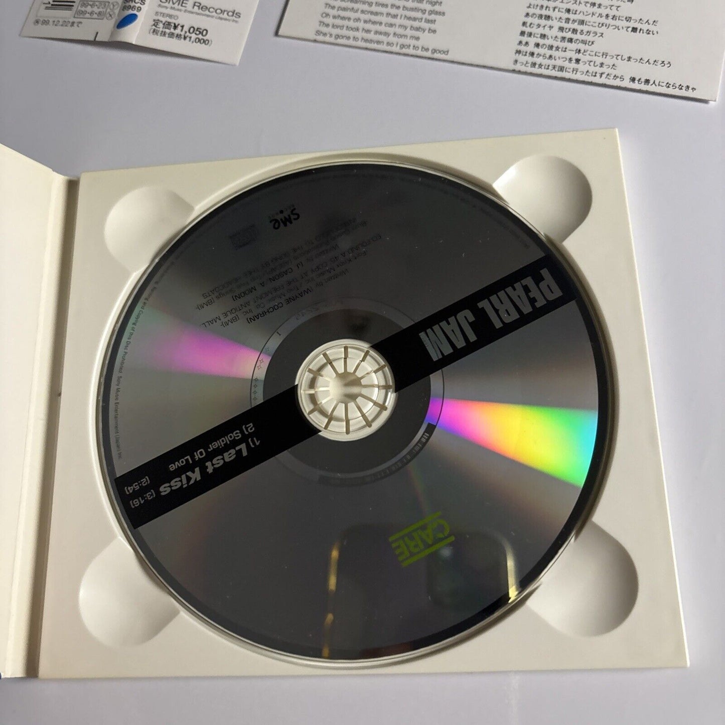 Pearl Jam – Last Kiss (CD, 1999) SRCS 8969 Japan obi, digipak