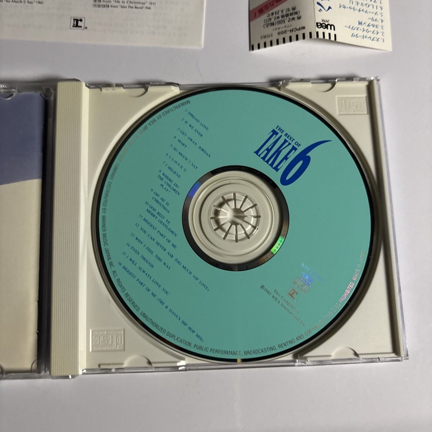Take 6 – The Best Of Take 6 (CD, 1995) wpcr-255 Japan obi