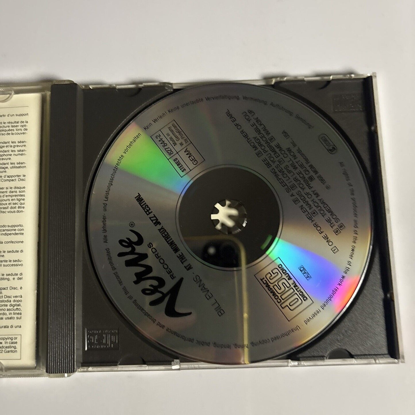 Bill Evans – At The Montreux Jazz Festival (CD, 1986)