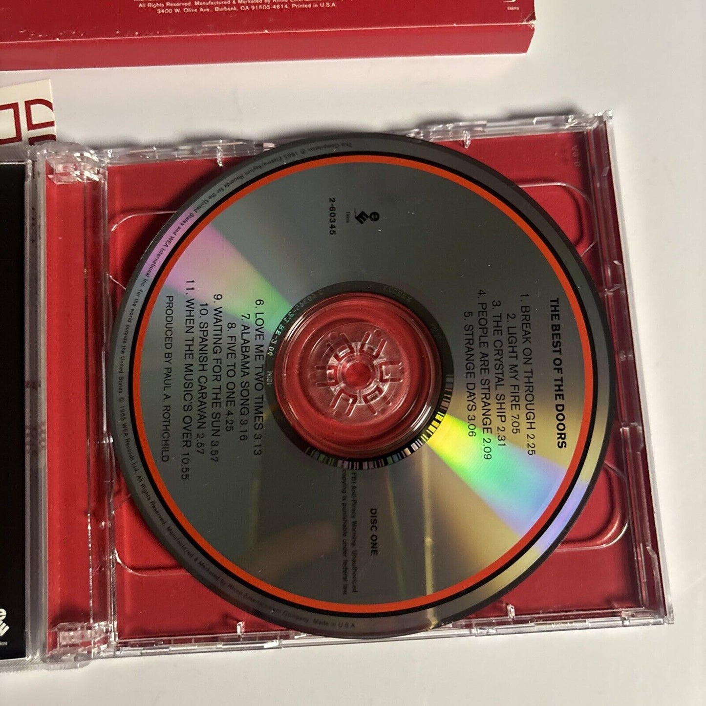 The Doors – The Best Of The Doors (CD, 2006, 2-Disc) 2-60345