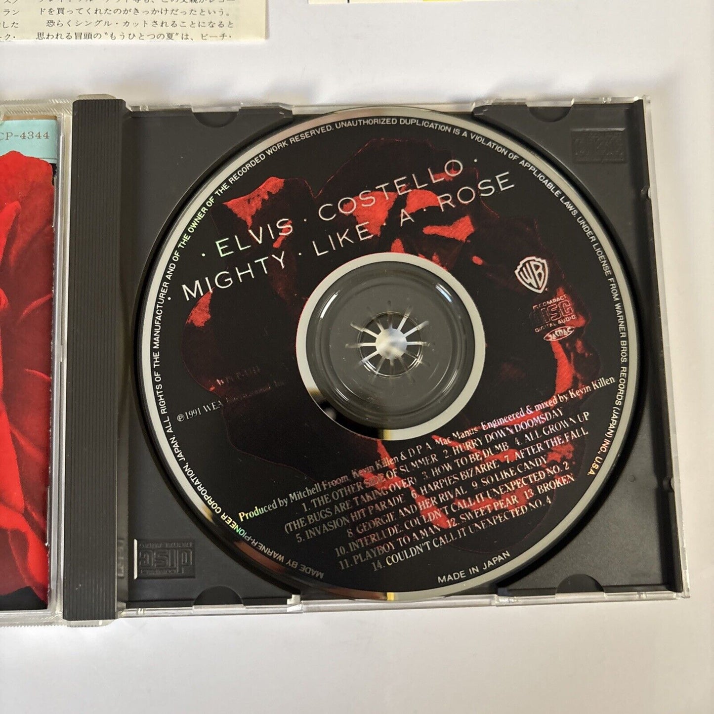 Elvis Costello – Mighty Like A Rose (CD, 1991) wpcp-4344 Japan obi