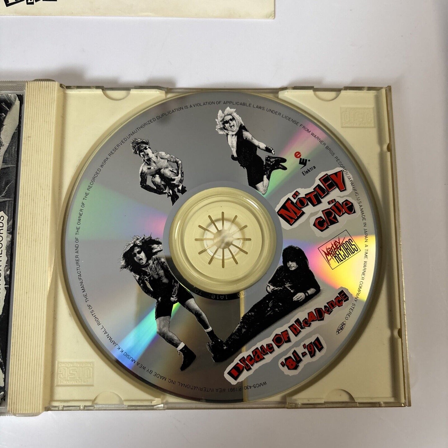 Mötley Crüe – Decade Of Decadance '81-'91 (CD, 1991) wmc5-430 Japan