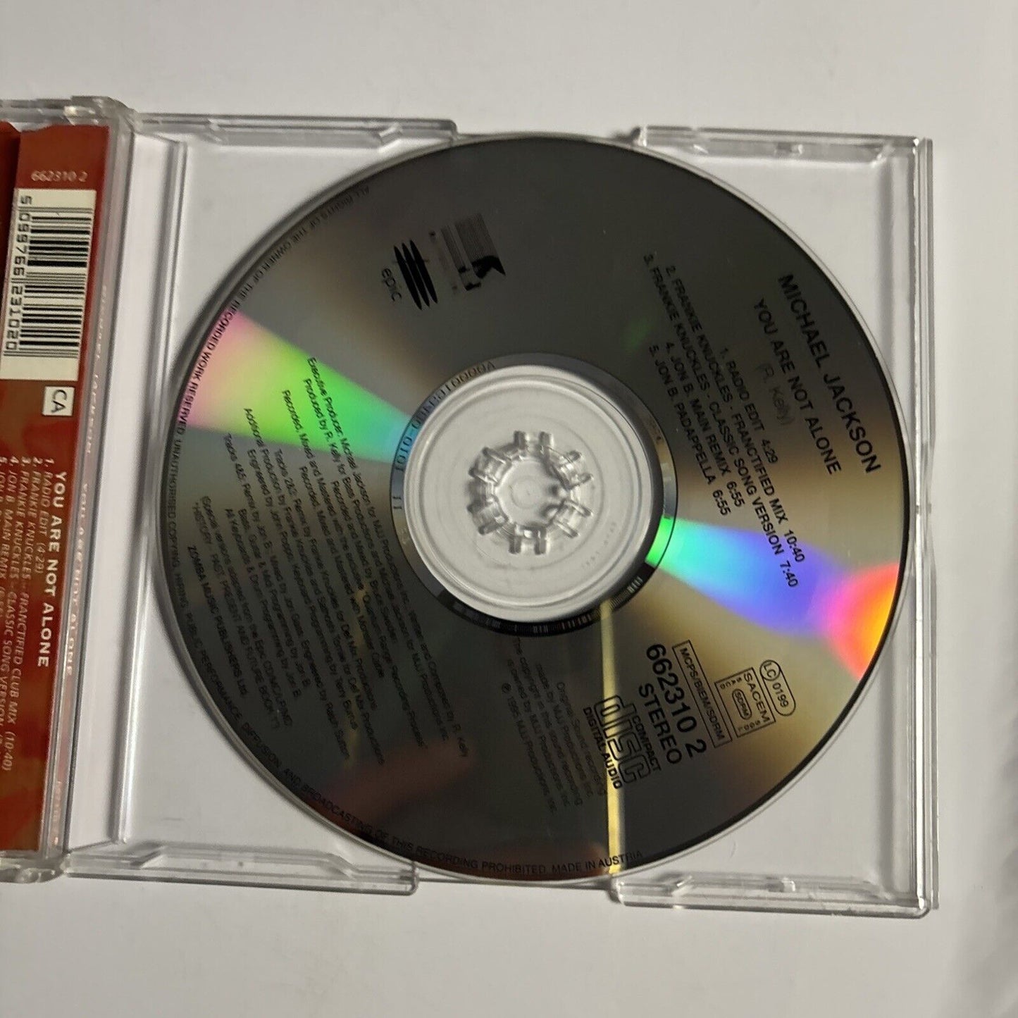 Michael Jackson – You Are Not Alone (CD, 1995) 662310 2