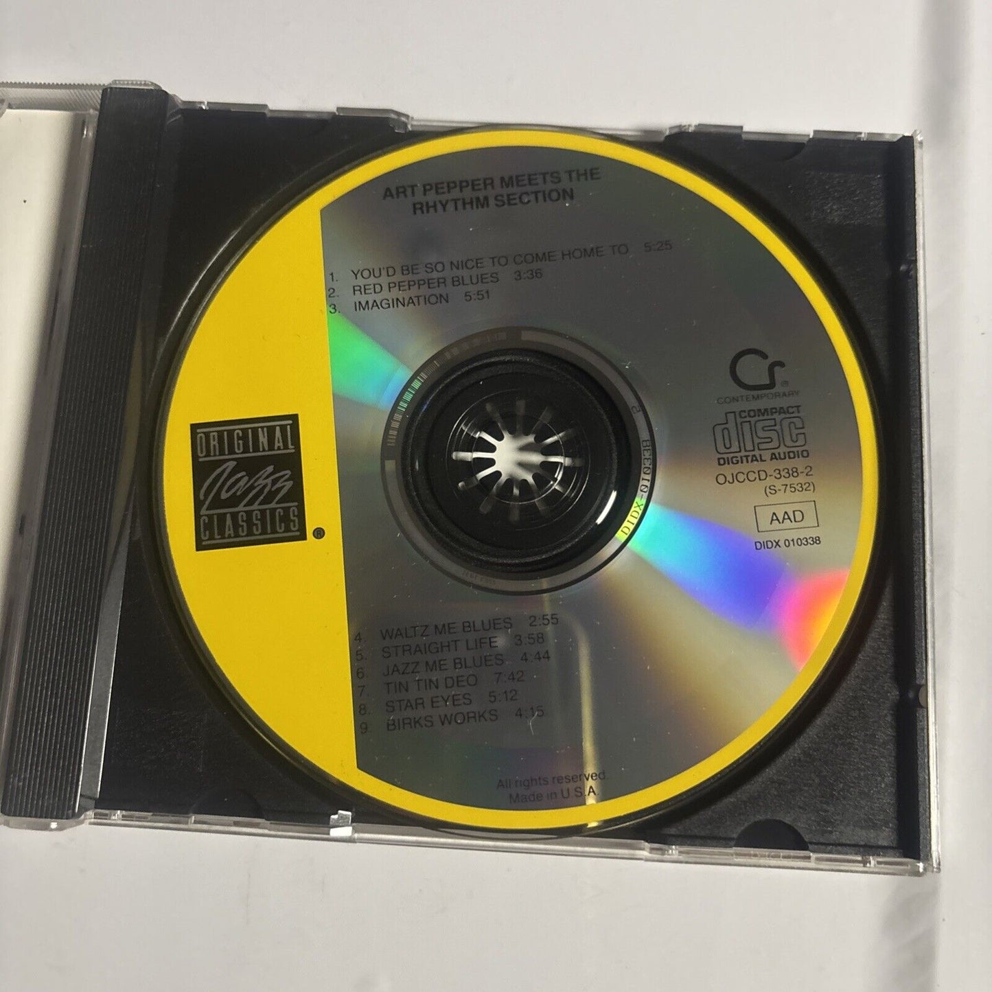 Art Pepper – Art Pepper Meets The Rhythm Section (CD, 1957) OJCCD-338-2