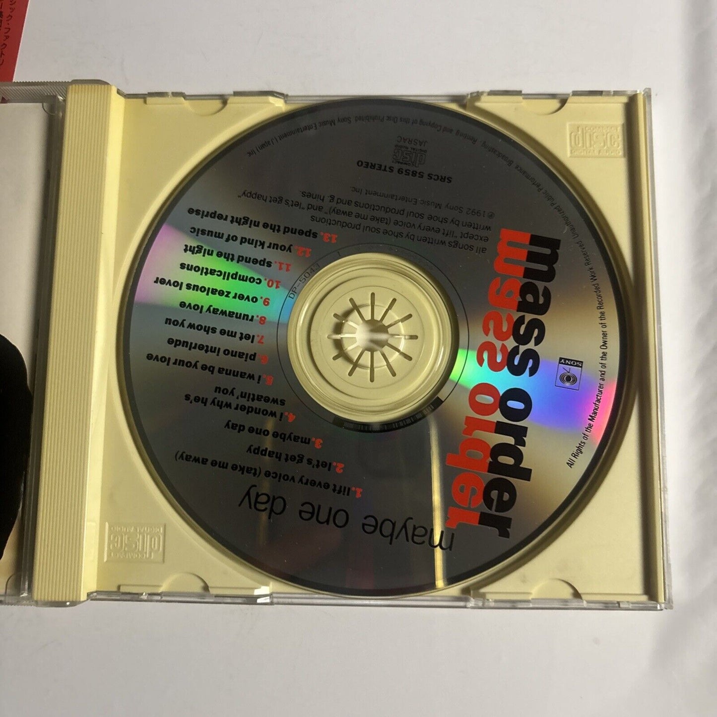 Mass Order – Maybe One Day (CD, 1992) srcs-5859 Japan obi