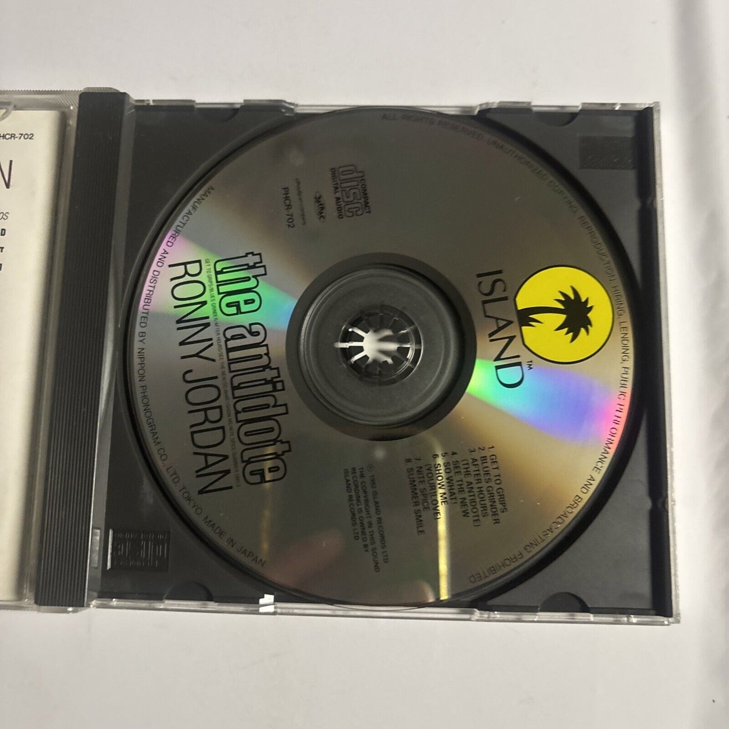 Ronny Jordan – The Antidote (CD, 1992) phcr-702 Japan