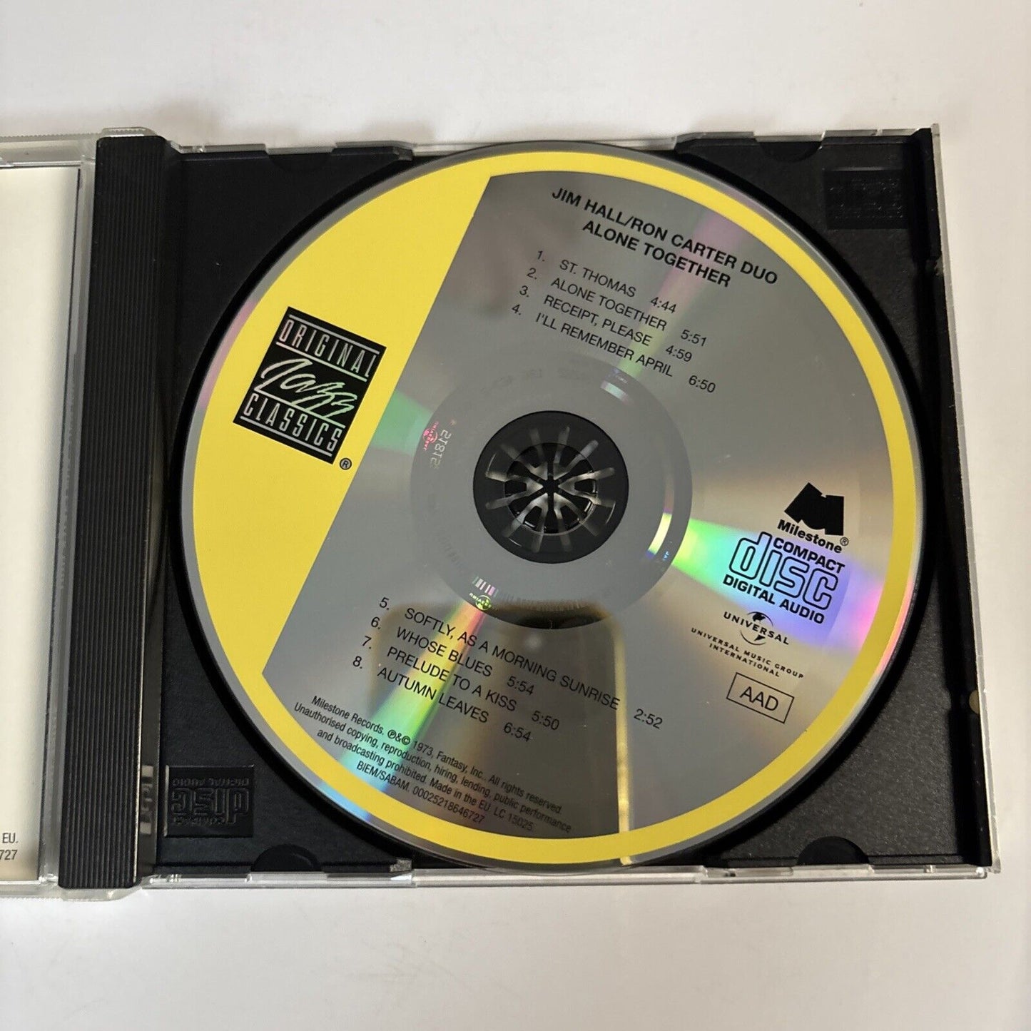 Jim Hall / Ron Carter Duo – Alone Together (CD, 2006)