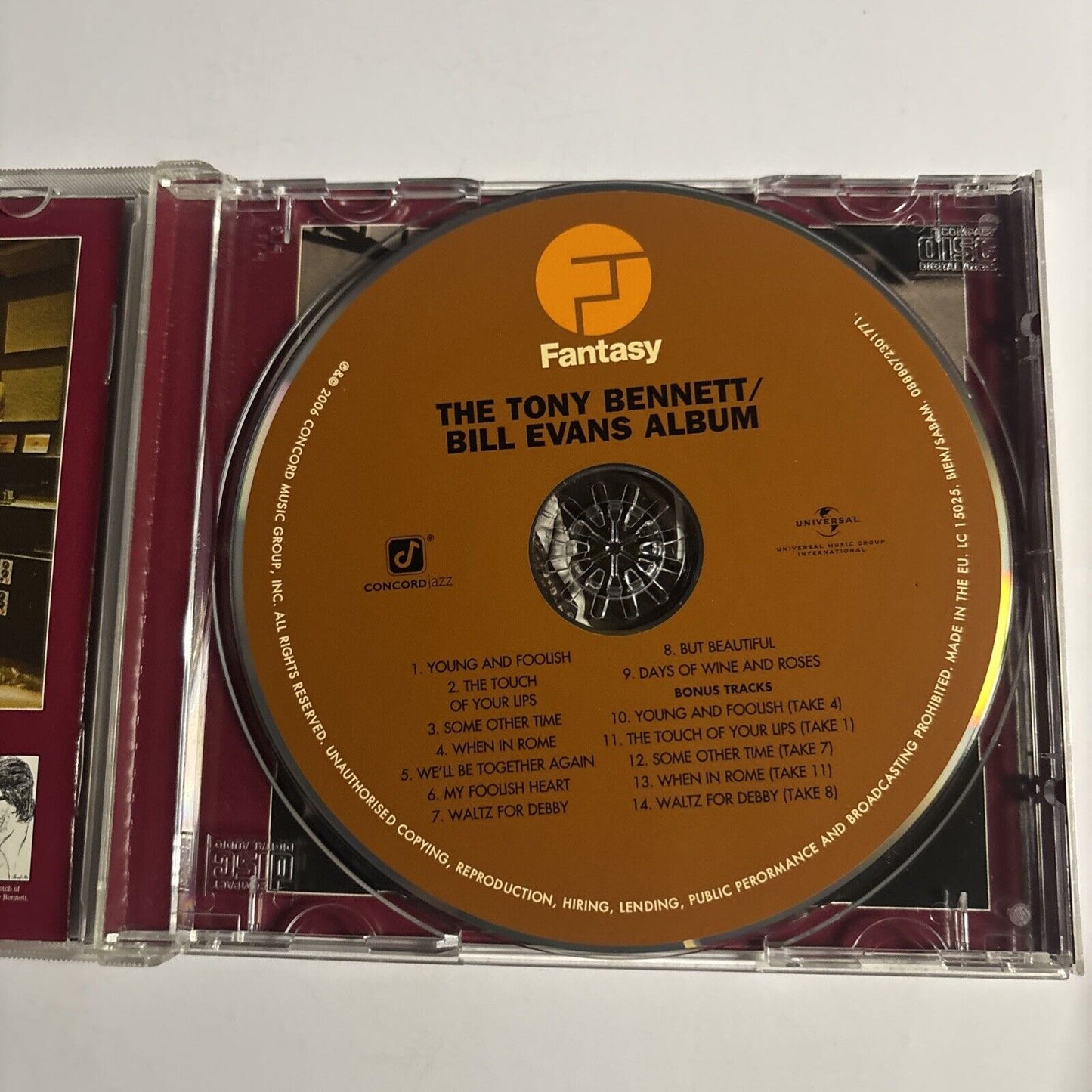 Tony Bennett / Bill Evans – The Tony Bennett Bill Evans Album (CD, 1975)