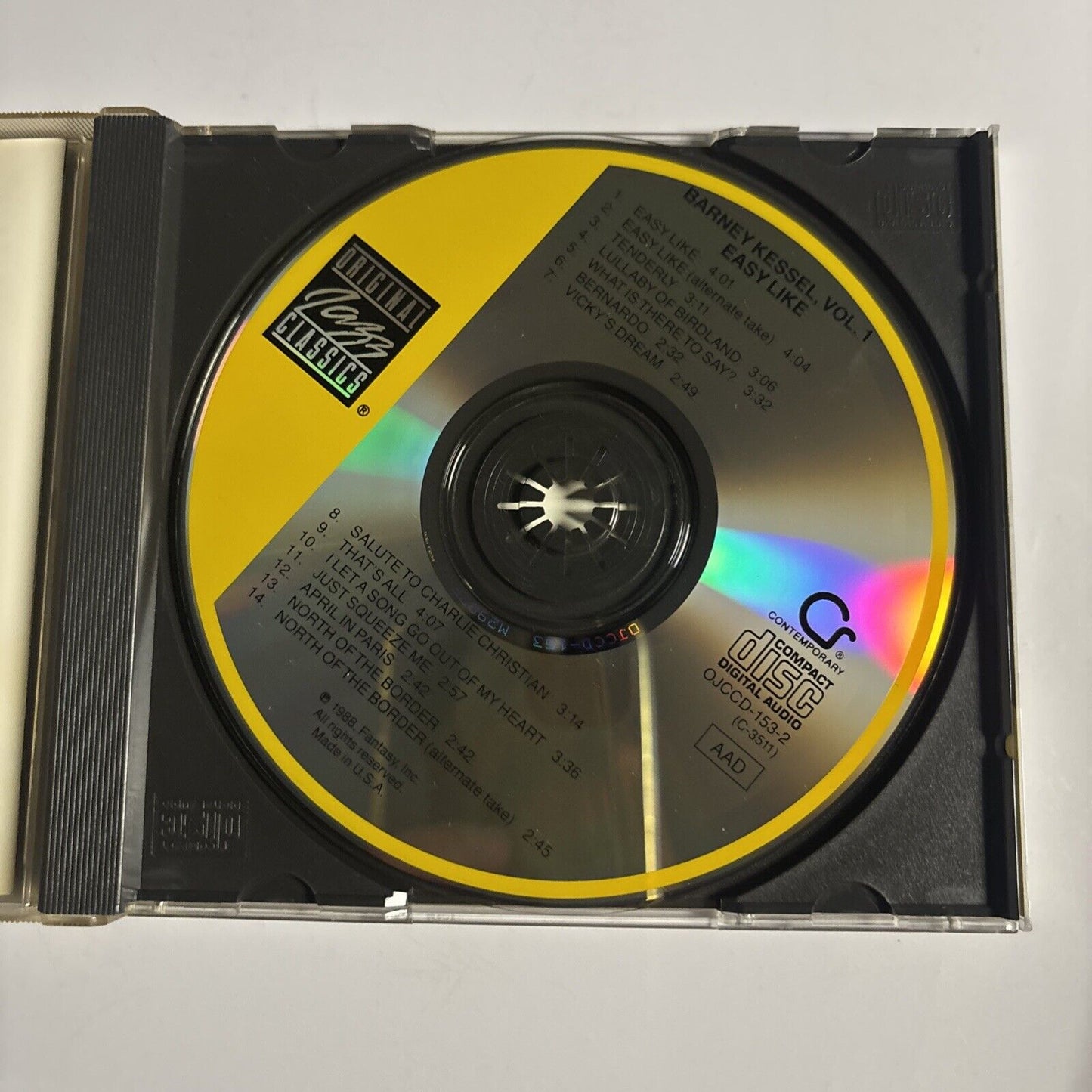 Barney Kessel – Volume 1 Easy Like (CD, 1988) OJCCD-153-2