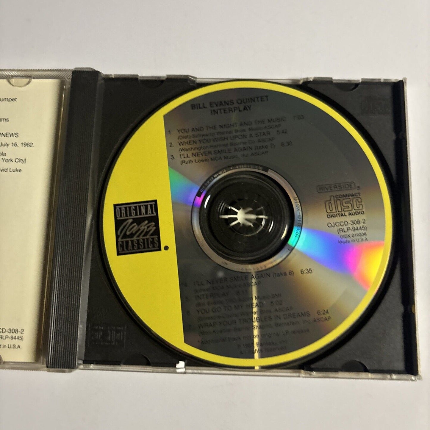 Bill Evans Quintet – Interplay (CD, 1962) OJCCD-308-2