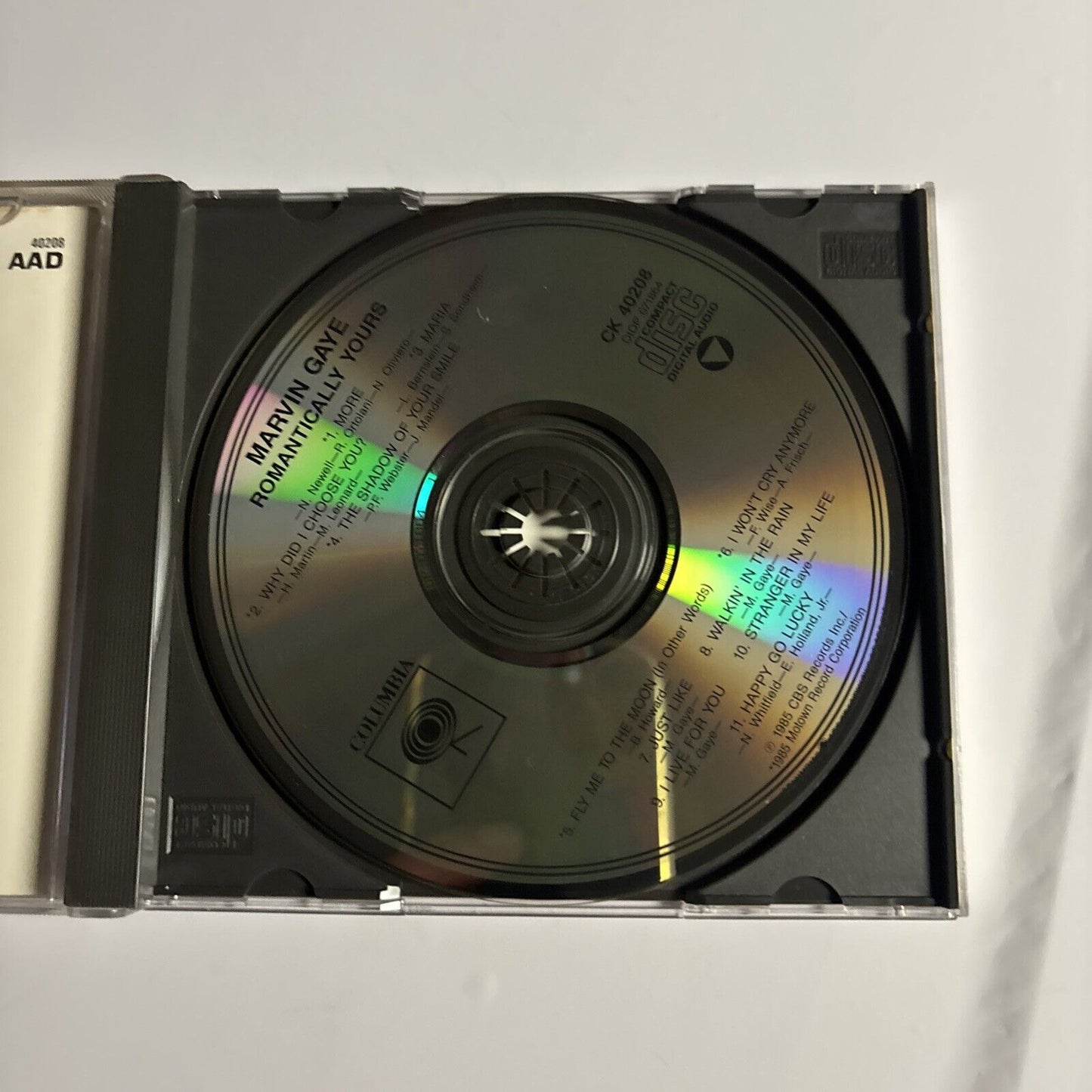 Marvin Gaye – Romantically Yours (CD, 1985) CK 40208