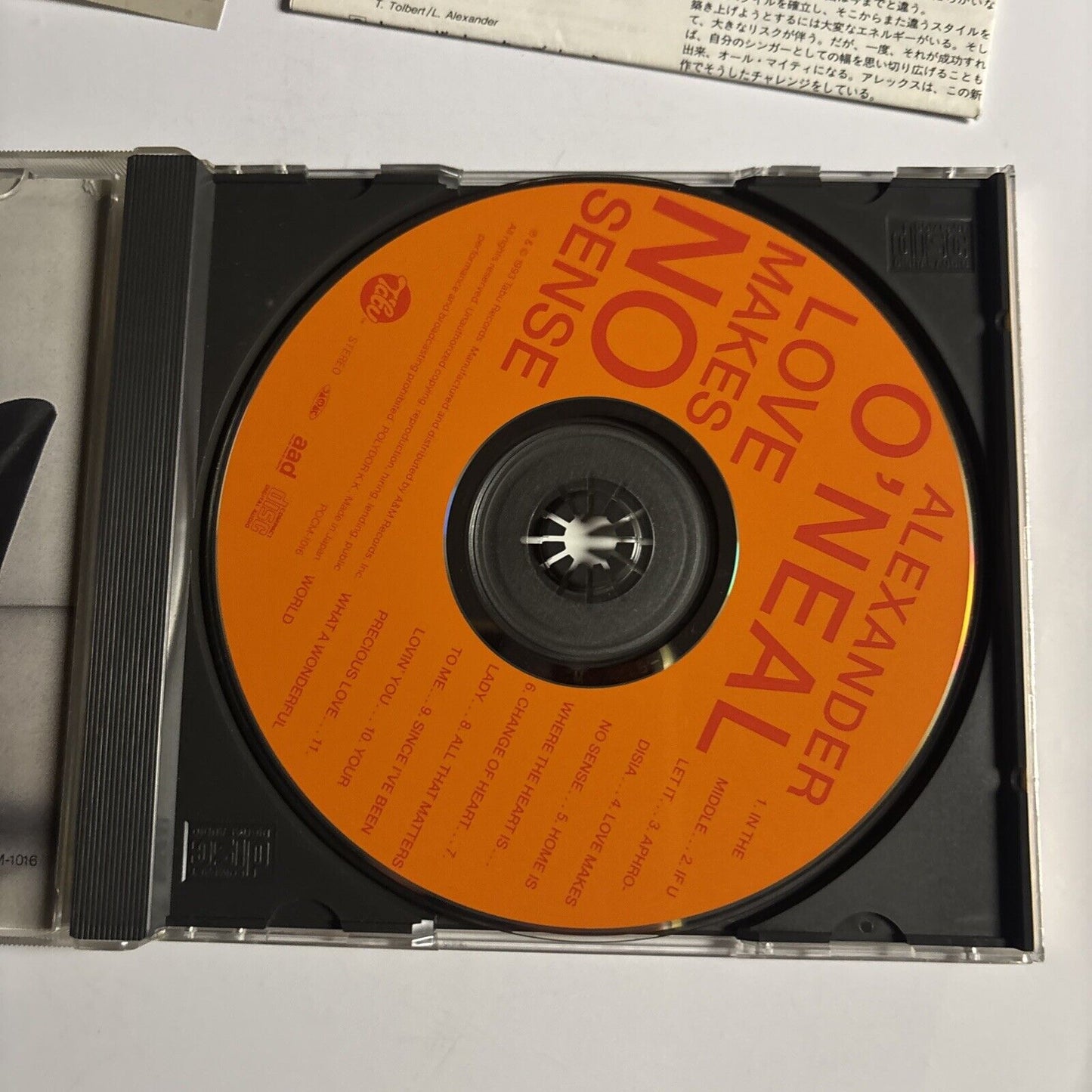 Alexander O'Neal – Love Makes No Sense (CD, 1993) pocm-1016 Japan obi