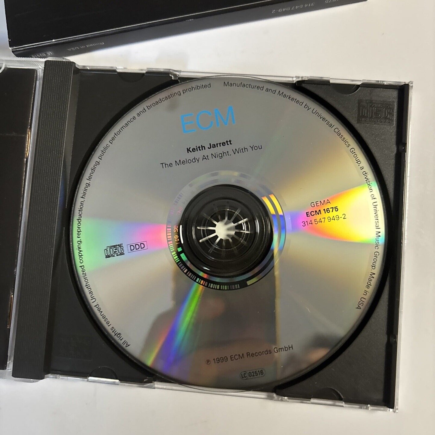 Keith Jarrett – The Melody At Night, With You (CD, 1999) ECM 1675