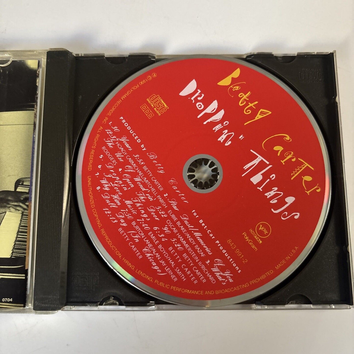 Betty Carter – Droppin' Things (CD, 1990) 843 991-2