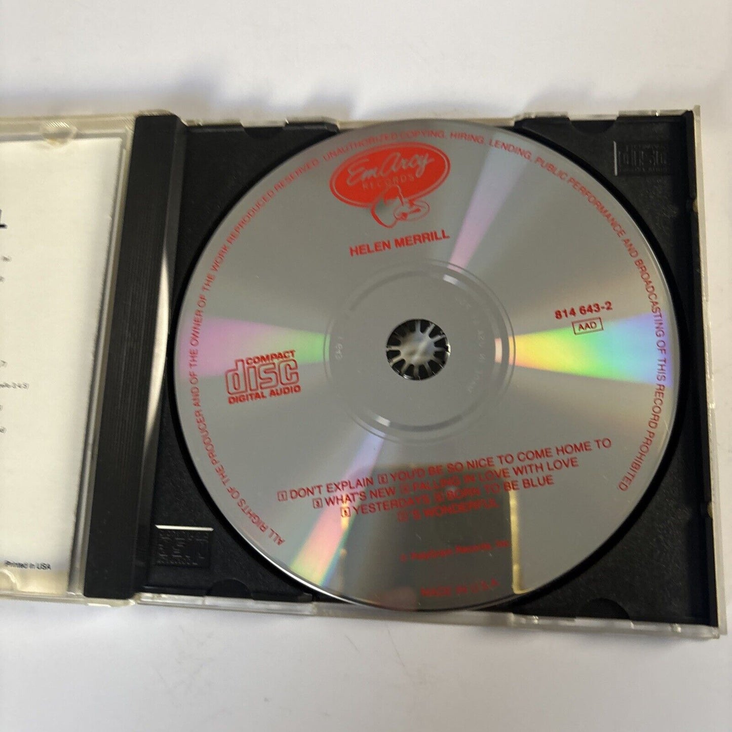 Helen Merrill – Helen Merrill (CD, 1955) 814 643-2