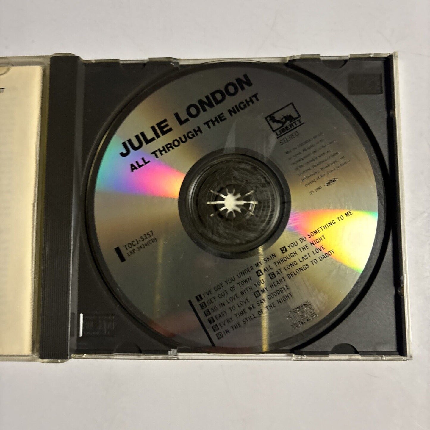 Julie London With The Bud Shank Quintet � All Through The Night (CD, 1990) Japan