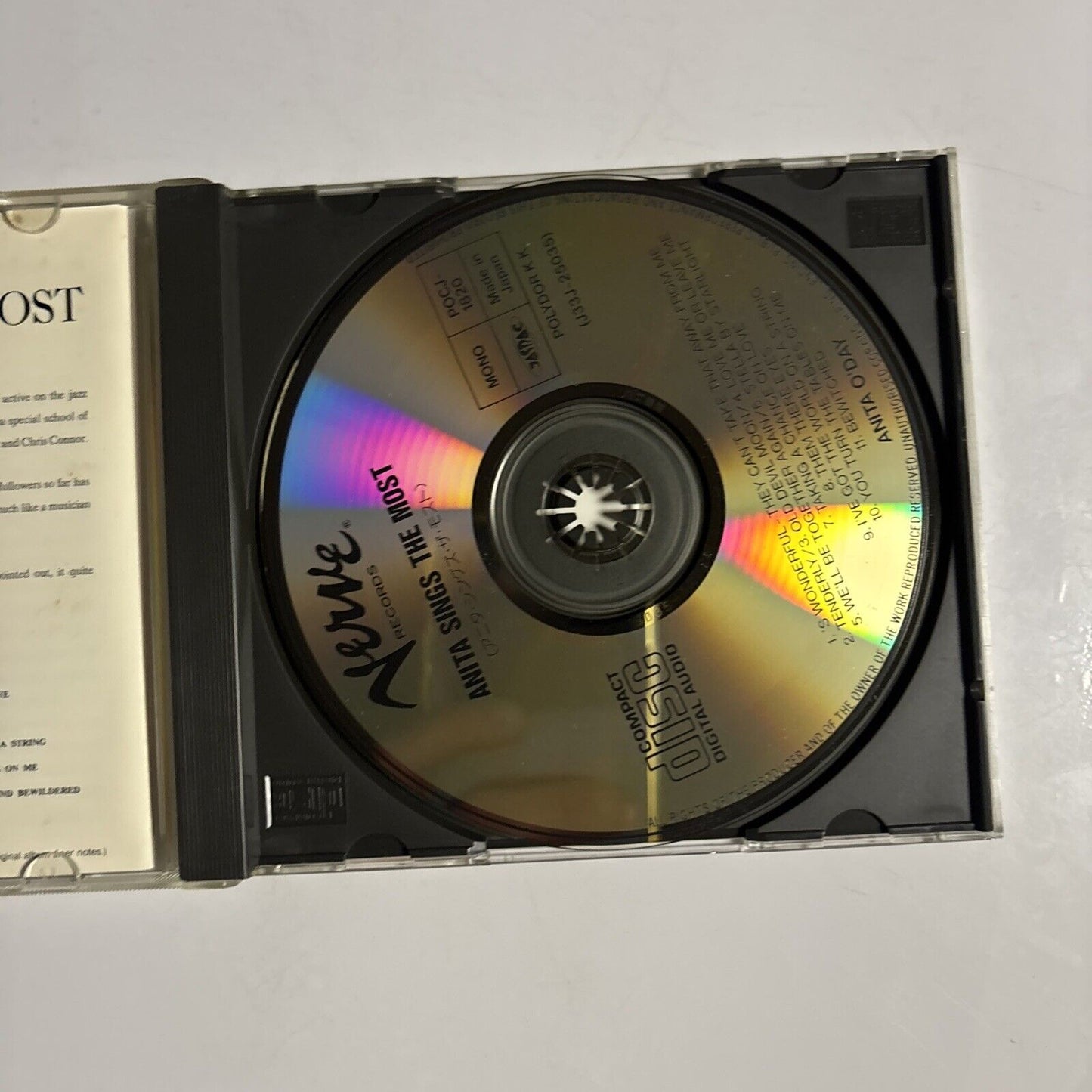 Anita O'Day � Anita Sings The Most (CD, 1990) pocj-1820 Japan