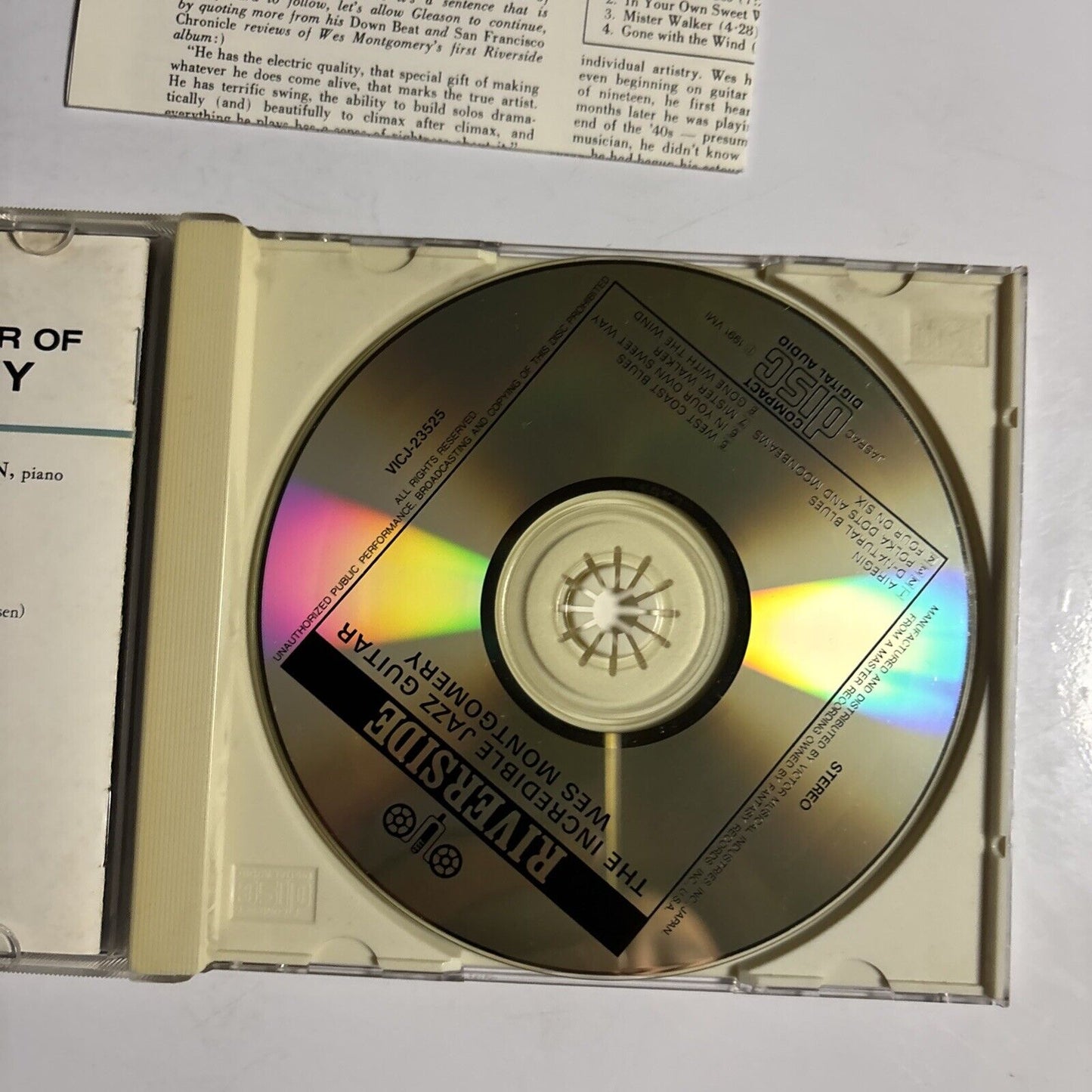 The Incredible Jazz Guitar Of Wes Montgomery (CD, 1991) vicj-23525 Japan