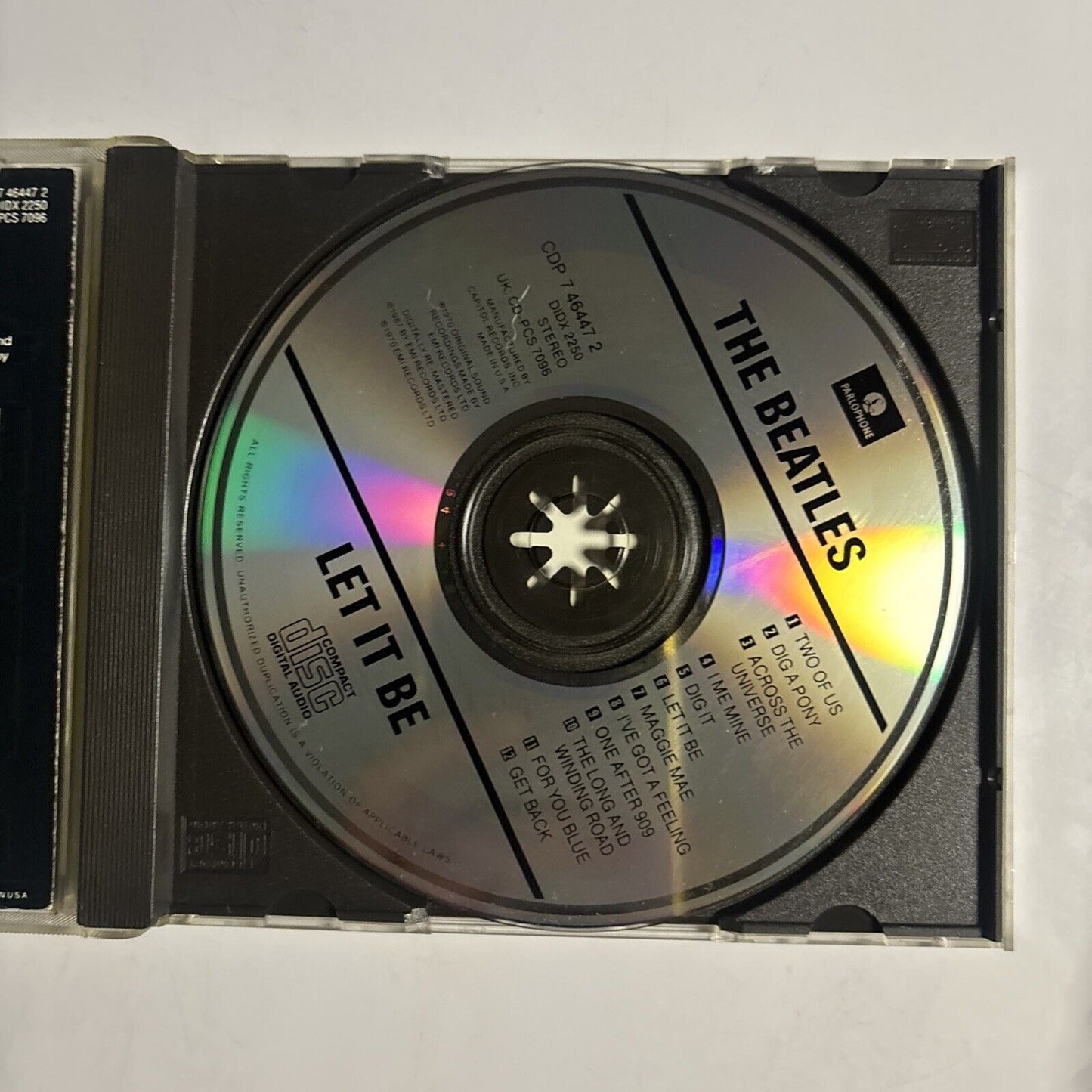The Beatles – Let It Be (CD, 1987) CDP 7 46447 2