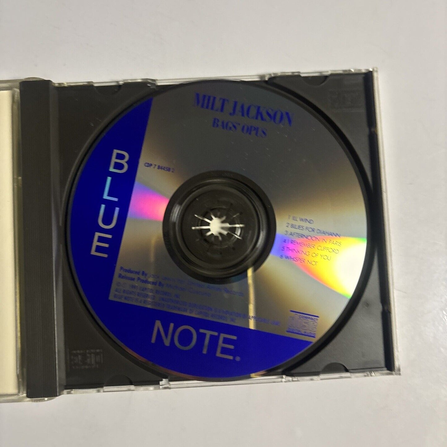 Milt Jackson – Bags' Opus (CD, 1991) CDP 7 84458 2