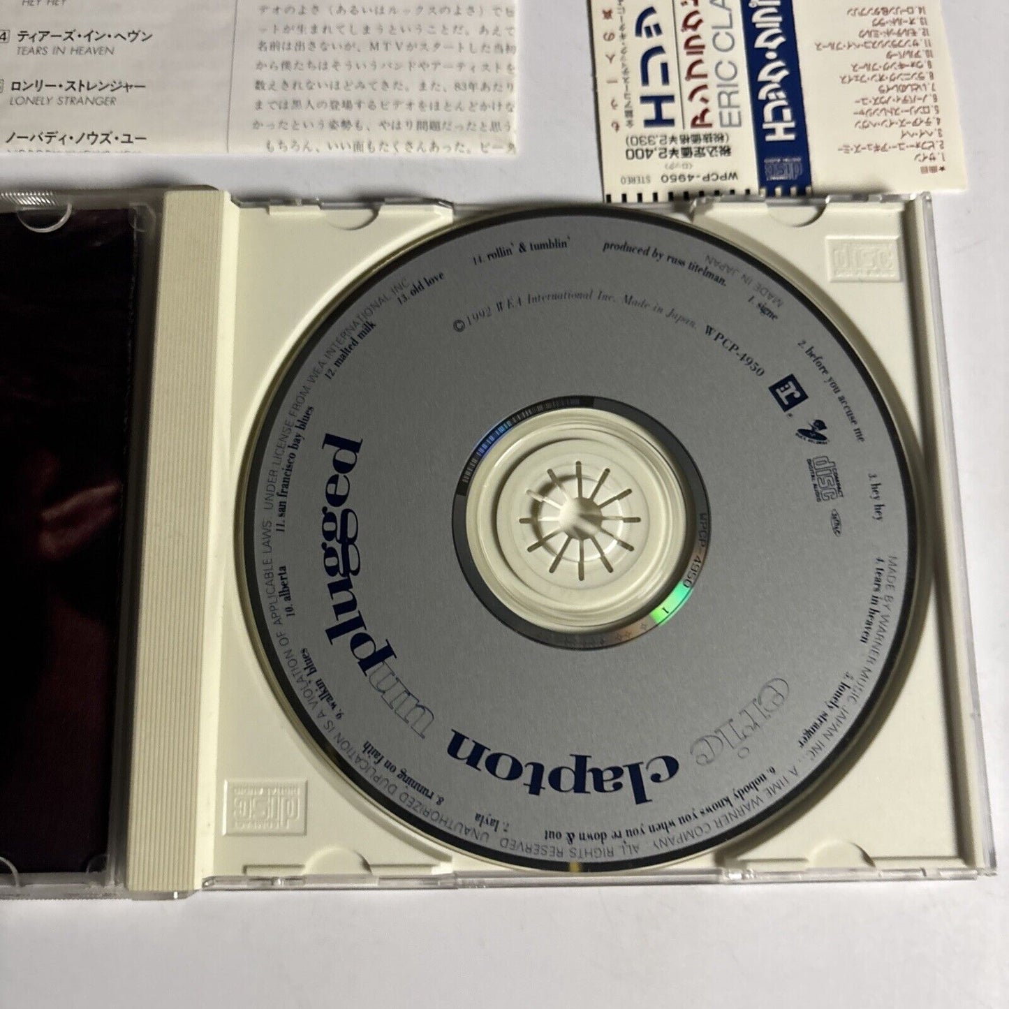 Eric Clapton – Unplugged (CD, 1992) wpcp-4950 Japan obi