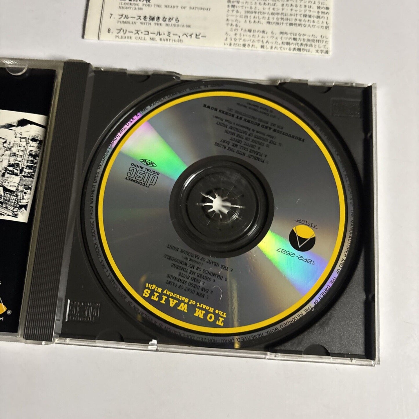 Tom Waits – The Heart Of Saturday Night (CD, 1989) 18p2-2697 Japan