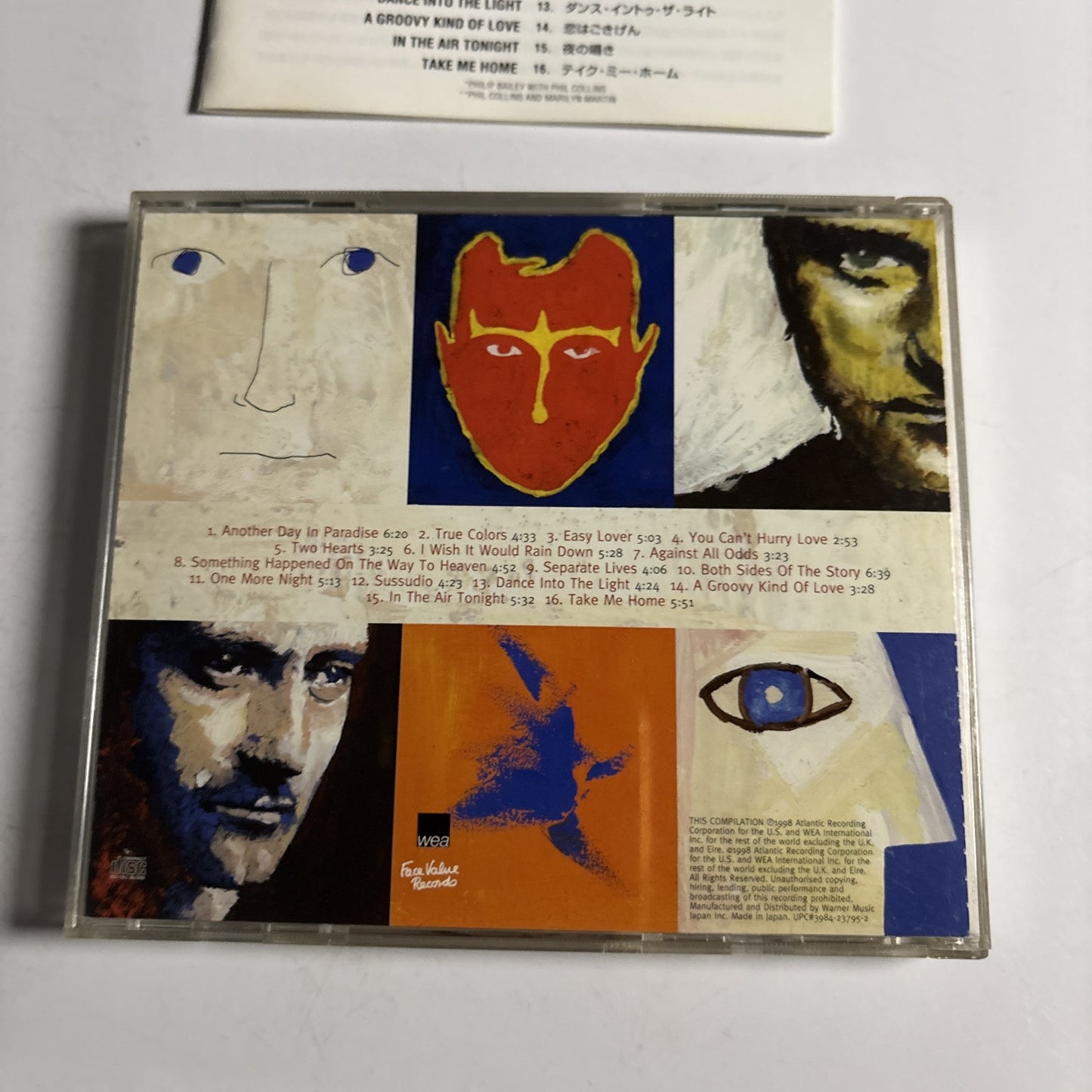Phil Collins – ...Hits (CD, 1998) wpcr-2222 Japan