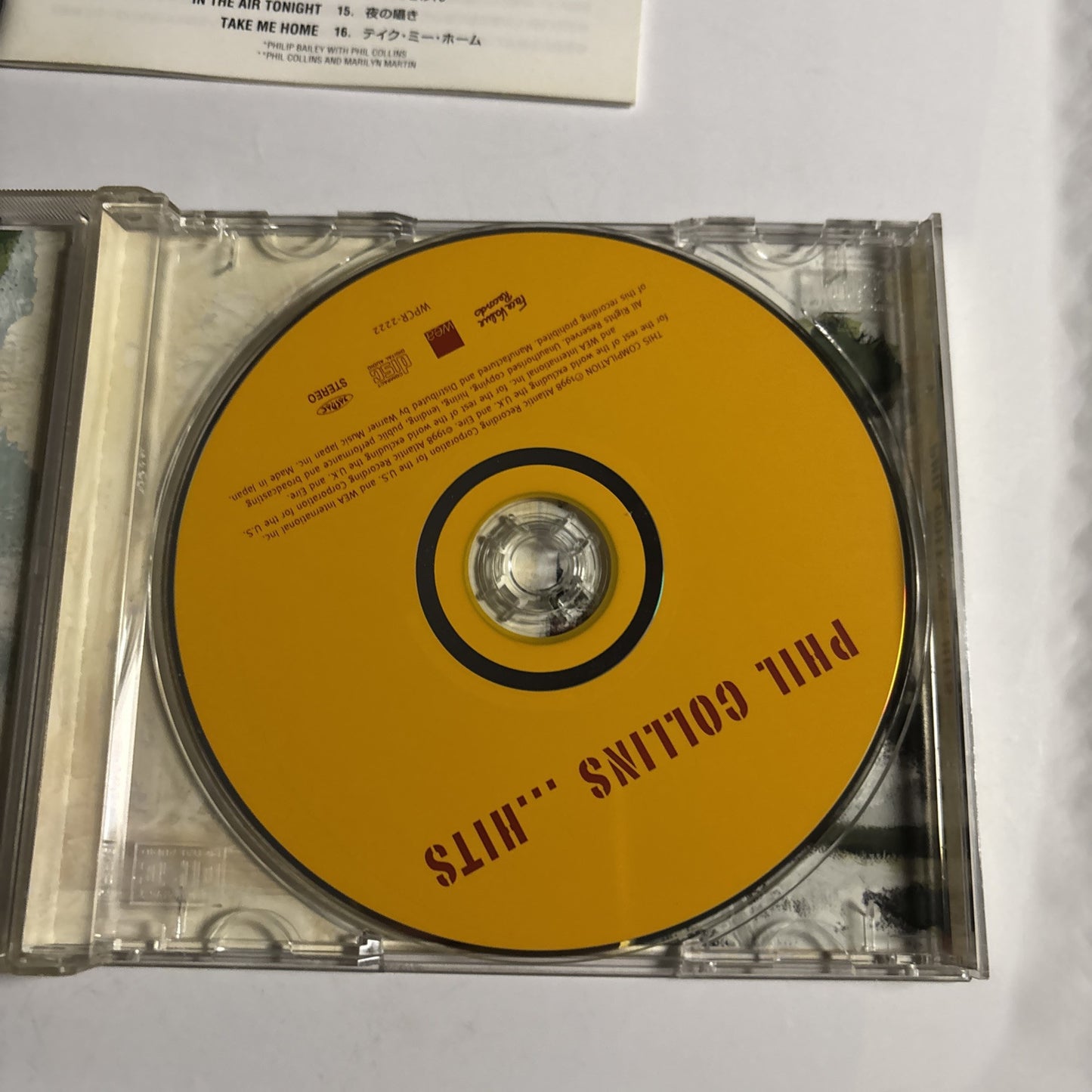 Phil Collins – ...Hits (CD, 1998) wpcr-2222 Japan