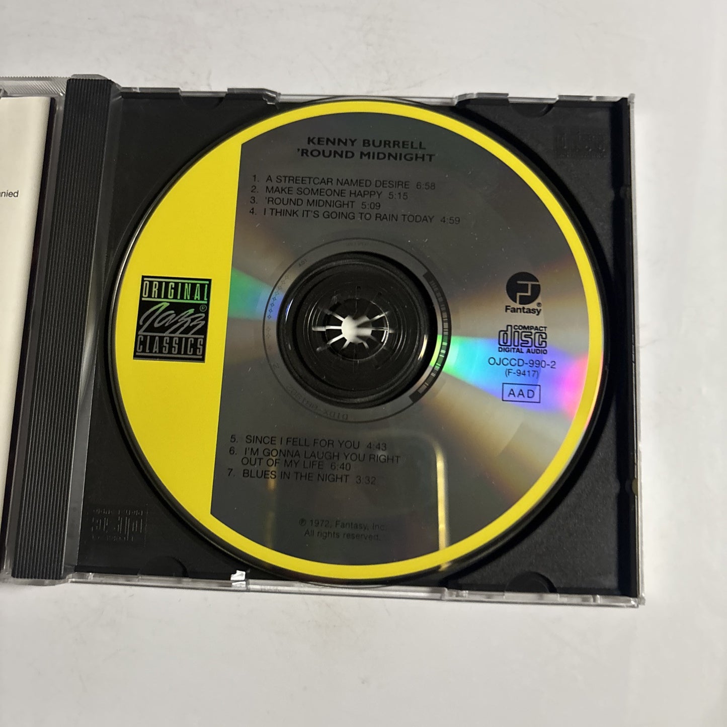 Kenny Burrell – 'Round Midnight (CD, 1998) OJCCD-990-2