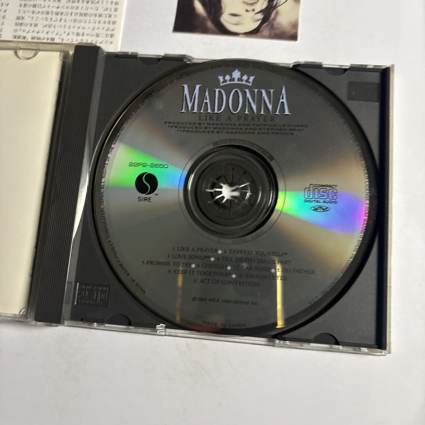 Madonna – Like A Prayer (CD, 1989) 22p2-2650 Japan obi, sticker