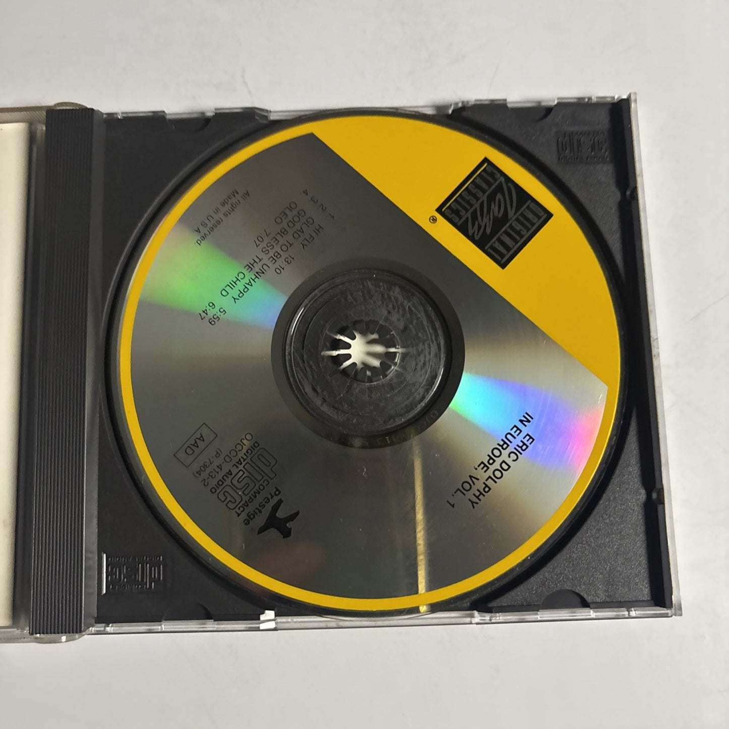 Eric Dolphy – Eric Dolphy In Europe, Vol. 1 (CD, 1990) OJCCD-413-2