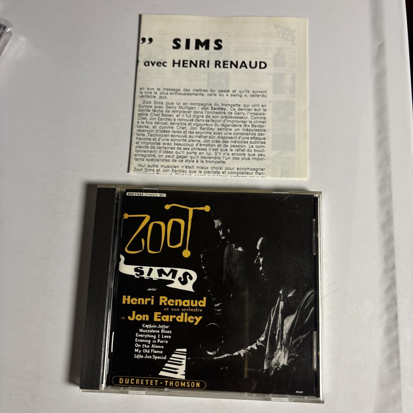 Zoot Sims – In Paris (CD, 1991) tocj-5381 Japan