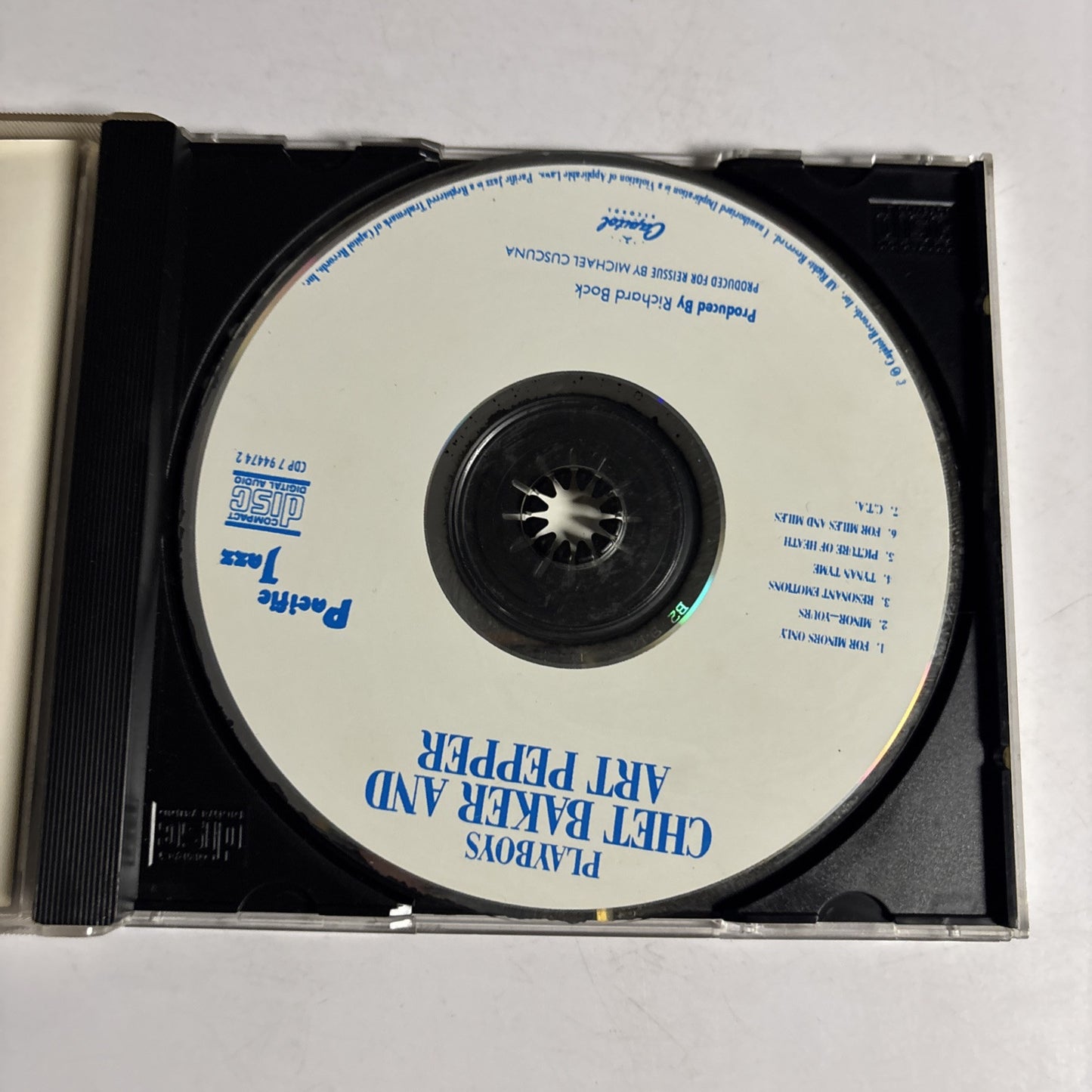 Chet Baker & Art Pepper – Playboys (CD, 1990) CDP 7 94474 2