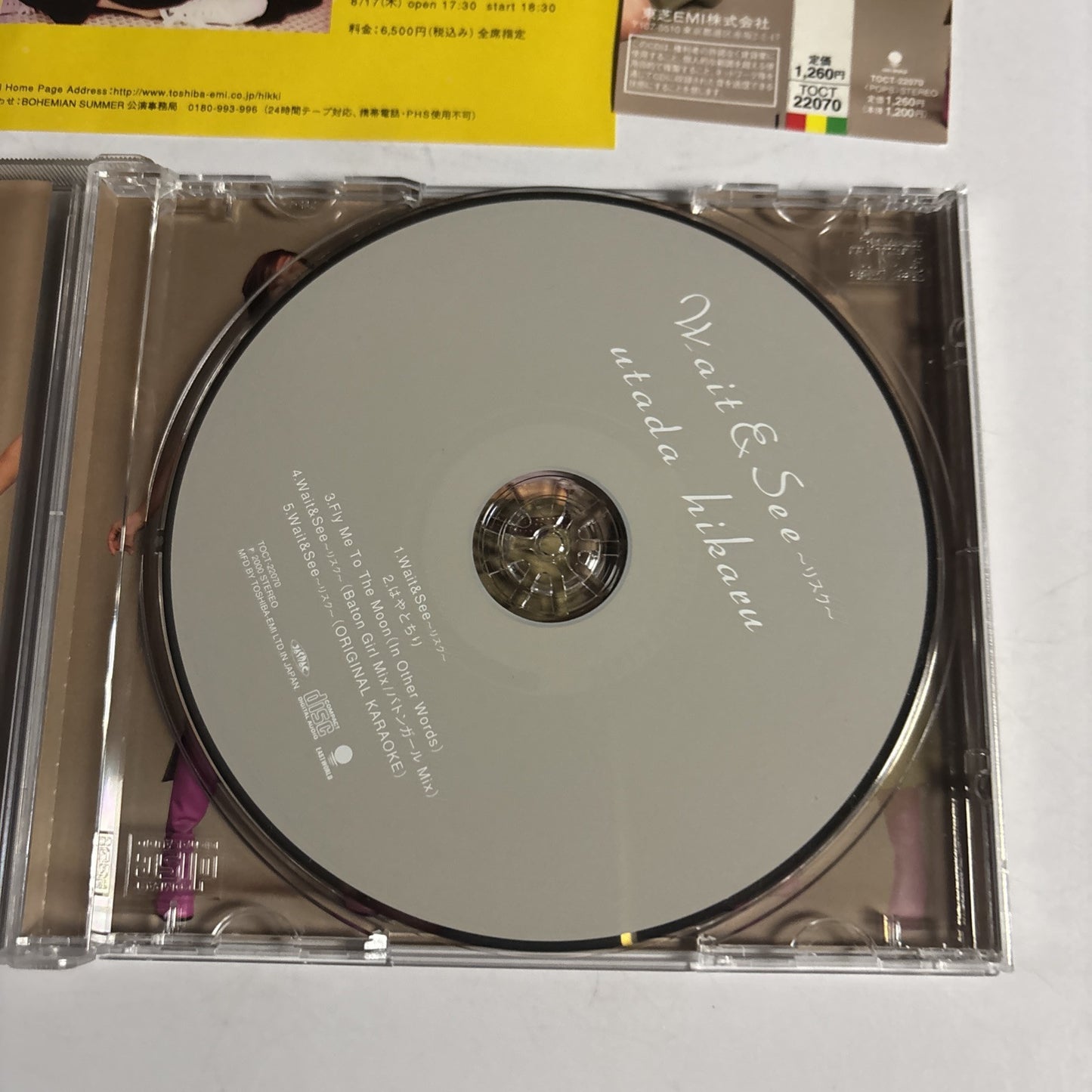 Utada Hikaru – Wait & See ~リスク (CD, 2000) toct-22070 Japan obi
