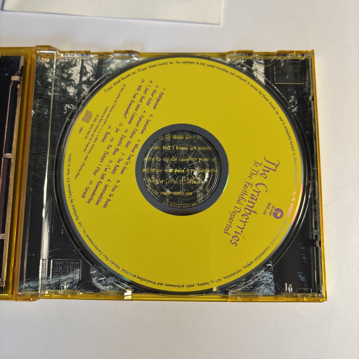 The Cranberries – To The Faithful Departed (CD 1996) phcr-1811 Japan Yellow Case