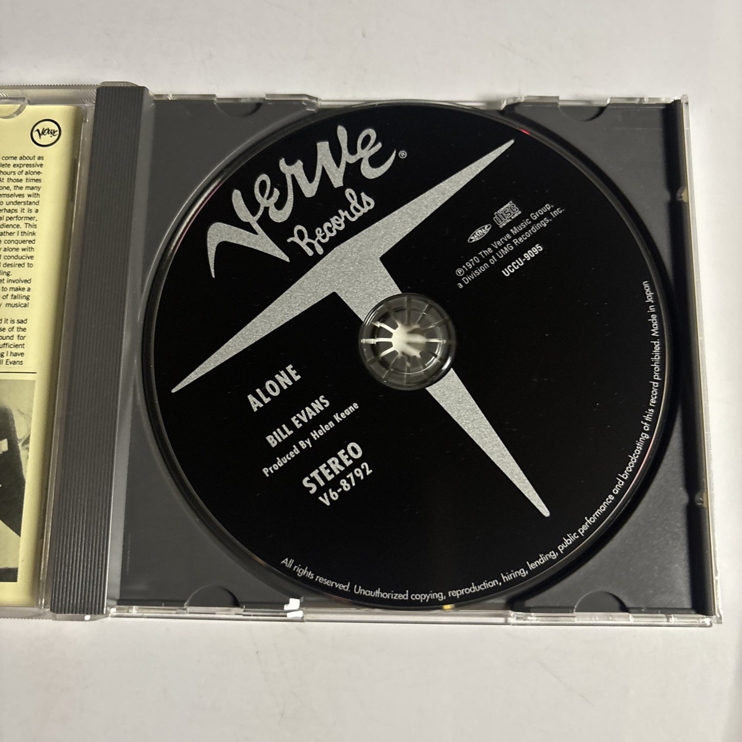 Bill Evans – Alone (CD, 2005) uccu-9095 Japan