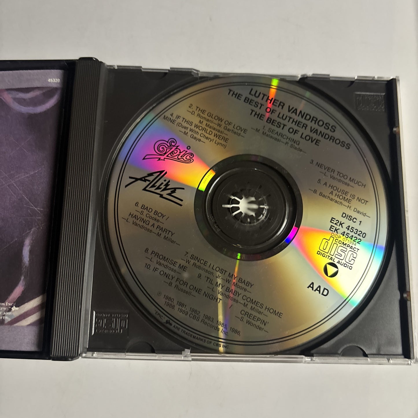 Luther Vandross – The Best Of Luther Vandross (CD, 1989, 2-Disc) E2K 45320