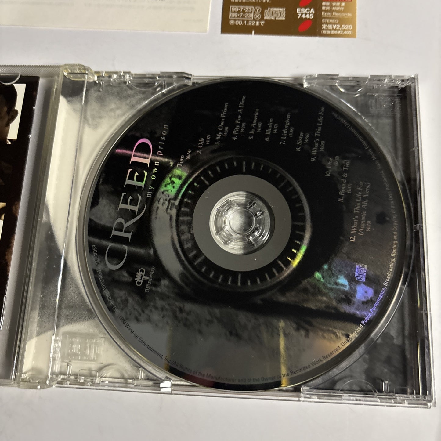 Creed – My Own Prison (CD, 1999) Japan Bonus Track, obi ESCA 7445