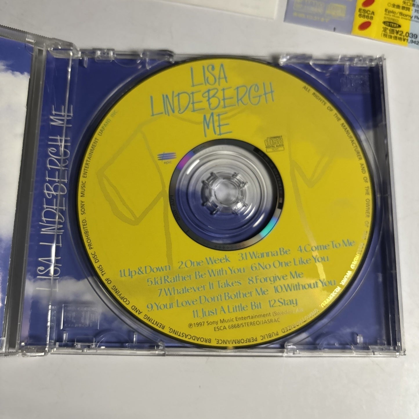 Lisa Lindebergh – Me (CD, 1997) Japan Bonus Track Obi ESCA 6868