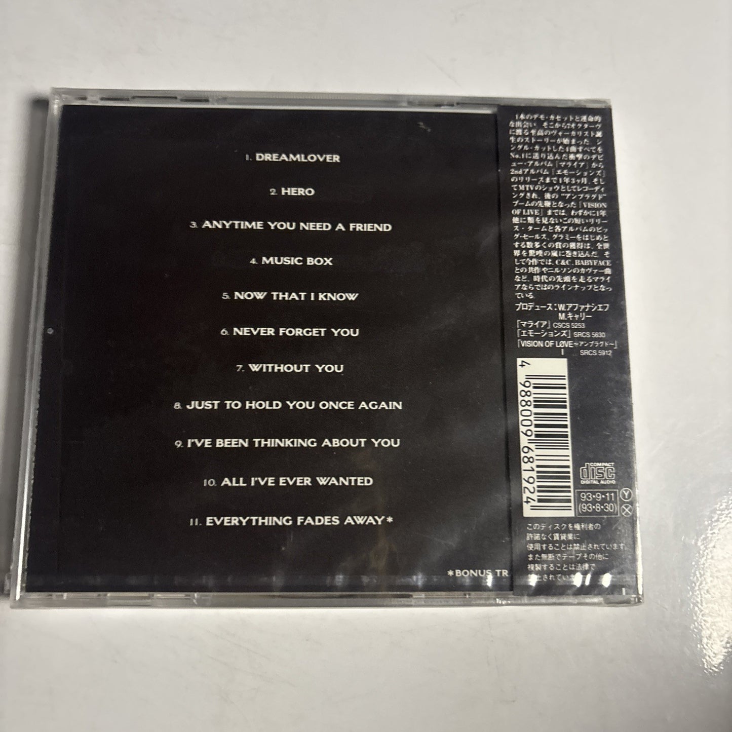 Mariah Carey – Music Box (CD, 1993) Japan SRCS 6819