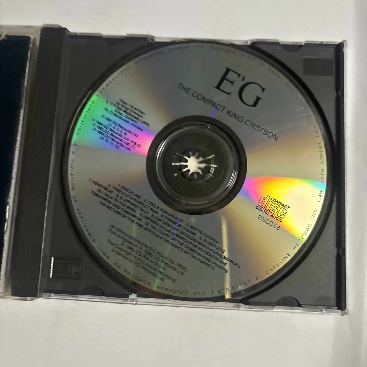 King Crimson – The Compact King Crimson (CD, 1989) US EGCD 68