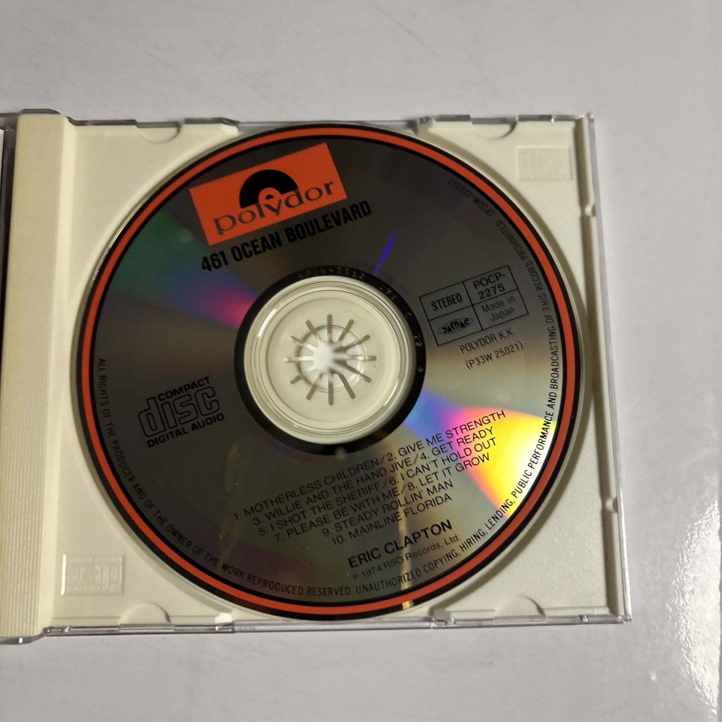 Eric Clapton – 461 Ocean Boulevard (CD, 1993) Japan POCP-2275