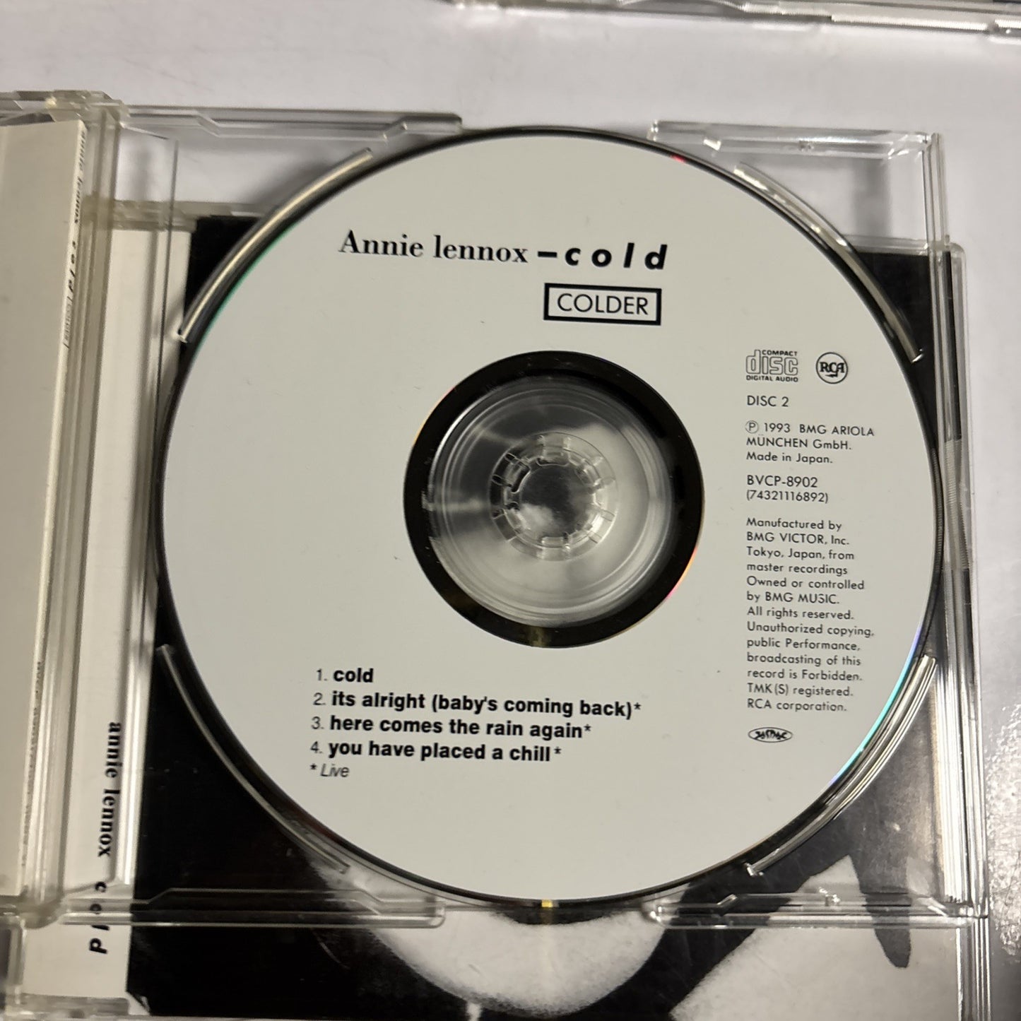 Annie Lennox – Cold (CD, 1993, 3-Disc) Japan BVCP-8901~03