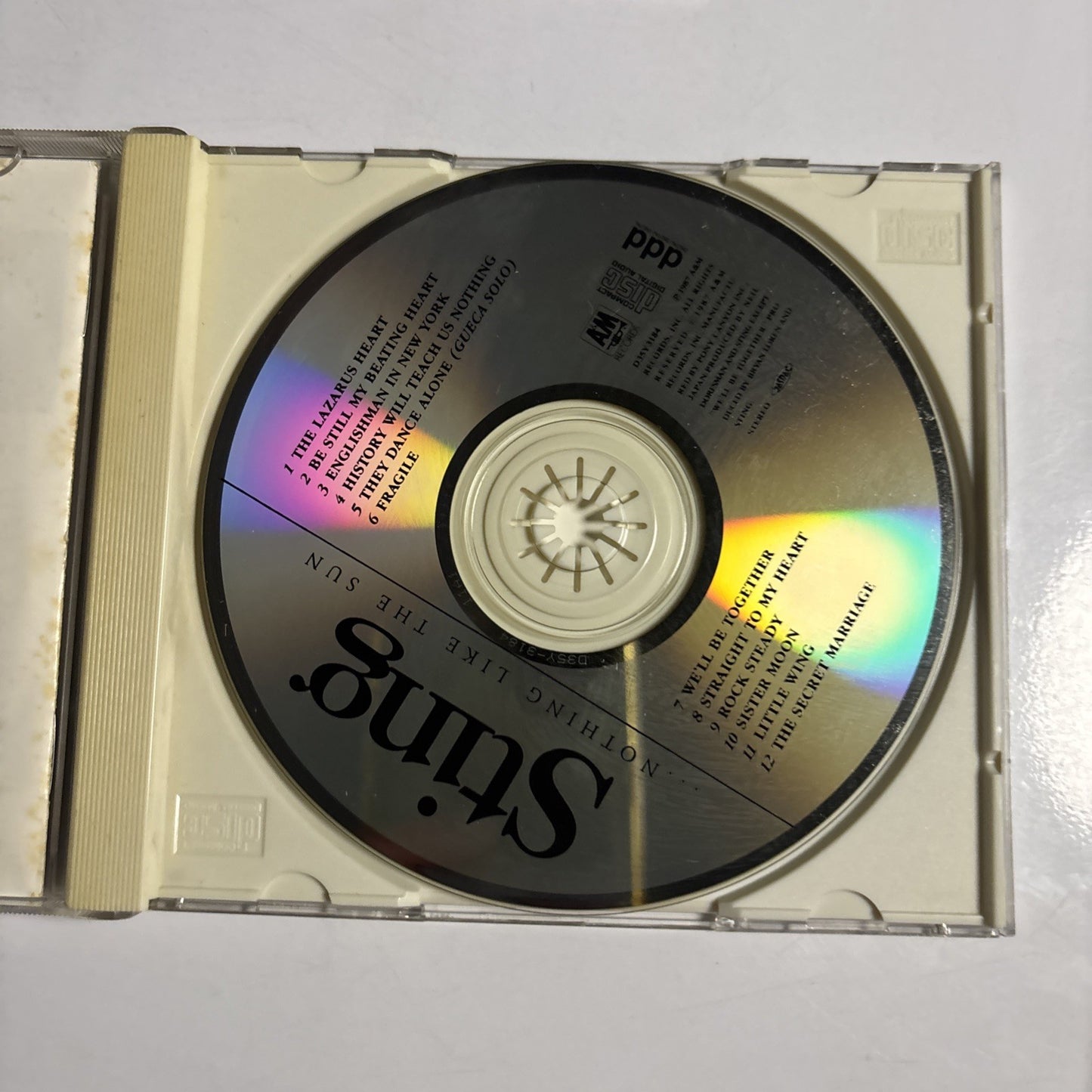 Sting – ...Nothing Like The Sun (CD, 1987) Japan D35Y3184